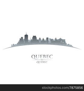 Quebec Canada city skyline silhouette. Vector illustration