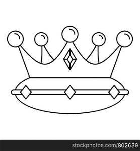 Queen crown icon. Outline queen crown vector icon for web design isolated on white background. Queen crown icon, outline style