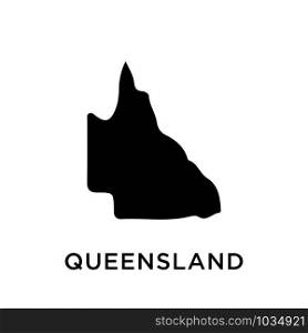 Queensland map icon design trendy