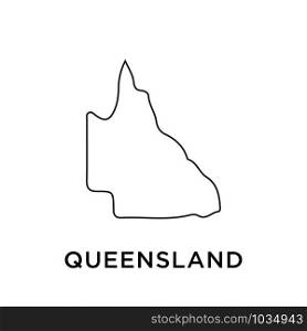 Queensland map icon design trendy
