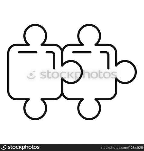 Quest puzzle icon. Outline quest puzzle vector icon for web design isolated on white background. Quest puzzle icon, outline style