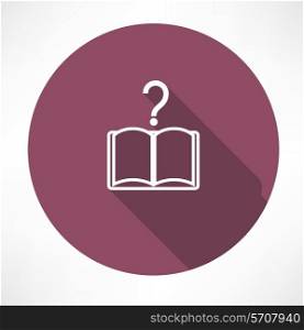 QUESTION&#39;S BOOK icon. Flat modern style vector illustration