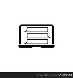 Question and Answer Chat, Online Chatting. Flat Vector Icon illustration. Simple black symbol on white background. Question Answer, Online Chatting sign design template for web and mobile UI element. Question and Answer Chat, Online Chatting Flat Vector Icon