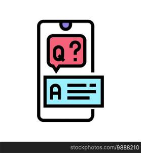 question and answer color icon vector. question and answer sign. isolated symbol illustration. question and answer color icon vector illustration