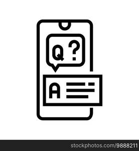 question and answer line icon vector. question and answer sign. isolated contour symbol black illustration. question and answer line icon vector illustration