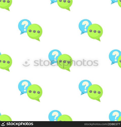 Question and exclamation speech bubbles pattern seamless background texture repeat wallpaper geometric vector. Question and exclamation speech bubbles pattern seamless vector