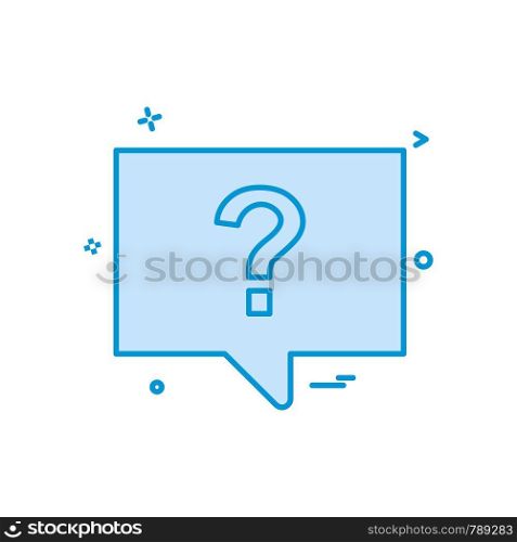 question chat sms icon vector design