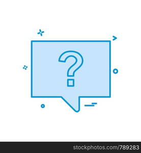 question chat sms icon vector design
