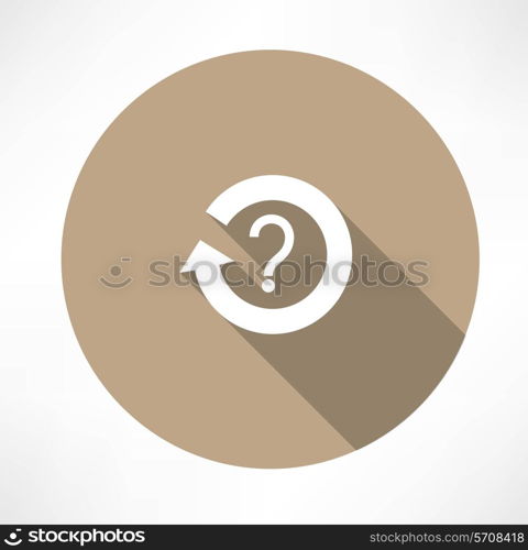 Question in a Cycle . Flat modern style vector illustration