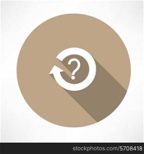Question in a Cycle . Flat modern style vector illustration