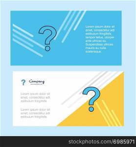 Question mark abstract corporate business banner template, horizontal advertising business banner.