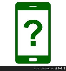 Question mark and smartphone