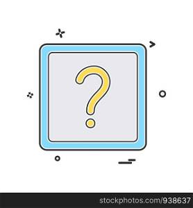 question mark ask icon vector design