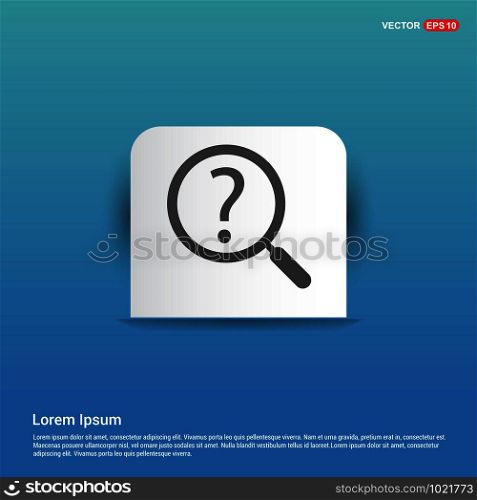 Question mark icon - Blue Sticker button