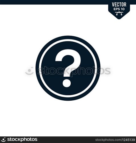 Question mark icon design collection, glyph style