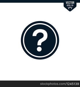 Question mark icon design collection, glyph style