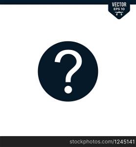 Question mark icon design collection, glyph style