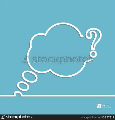 Question mark icon. FAQ sign. Help symbol. Speech Bubbles and Chat symbol. Contour vector illustration