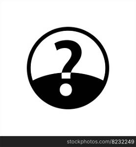 Question Mark Icon, Inquiry Query Interrogation Icon Vector Art Illustration