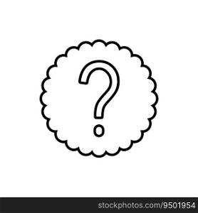 question mark icon vector template illustration logo design