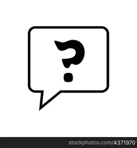 Question mark in speech bubble icon