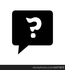 Question mark in speech bubble icon