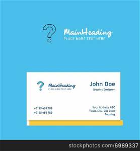 Question mark logo Design with business card template. Elegant corporate identity. - Vector