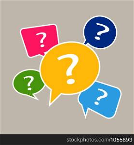 Question mark pictogram icon sign. Vector eps10