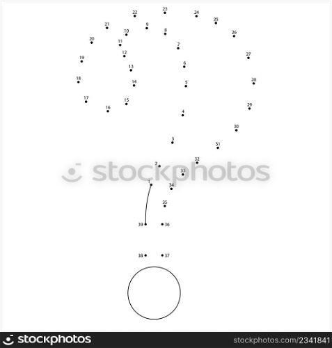 Question Mark Symbol Design Connect The Dots, Interrogation Point, Query, Eroteme, Punctuation Mark Vector Art Illustration, Puzzle Game Containing A Sequence Of Numbered Dots