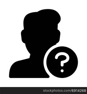 Question Mark User, icon on isolated background