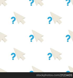 Question pointer pattern seamless background texture repeat wallpaper geometric vector. Question pointer pattern seamless vector
