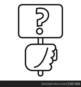 Question request icon outline vector. File screen. Information service. Question request icon outline vector. File screen