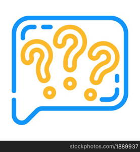question speak color icon vector. question speak sign. isolated symbol illustration. question speak color icon vector illustration