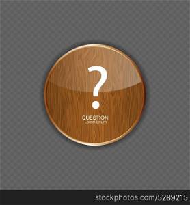 Question wood application icons vector illustration