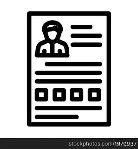 questionnaire business manager line icon vector. questionnaire business manager sign. isolated contour symbol black illustration. questionnaire business manager line icon vector illustration