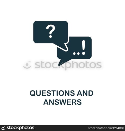 Questions And Answers creative icon. Simple element illustration. Questions And Answers symbol design from online education collection. Can be used for web, mobile, web design, apps, software, print. Questions And Answers creative icon. Simple element illustration. Questions And Answers concept symbol design from online education collection. Objects for mobile, web design, apps, software, print.