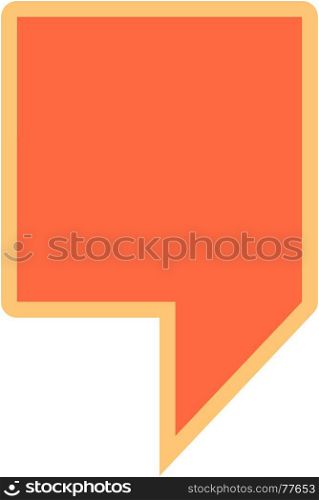 Quick and easy recolorable square shape isolated from background. Flat map pin sign location icon web internet cartography button. Vector illustration a graphic element for design.