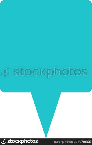 Quick and easy recolorable square shape isolated from background. Flat map pin sign location icon web internet cartography button. Vector illustration a graphic element for design