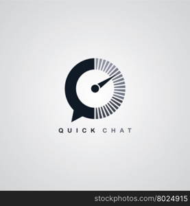 quick chat speedometer logotype theme. quick chat speedometer logotype theme vector illustration