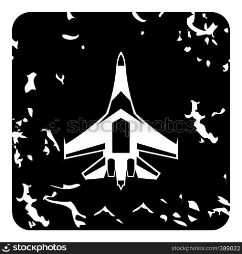 Quick military aircraft icon. Grunge illustration of plane vector icon for web design. Quick military aircraft icon, grunge style