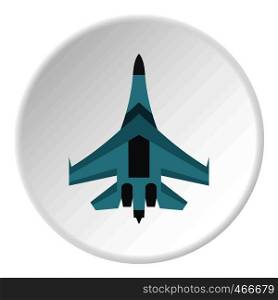 Quick military aircraft icon in flat circle isolated on white background vector illustration for web. Quick military aircraft icon circle