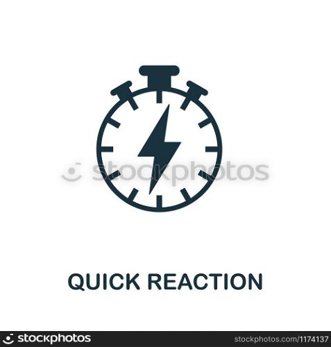 Quick Reaction vector icon illustration. Creative sign from gamification icons collection. Filled flat Quick Reaction icon for computer and mobile. Symbol, logo vector graphics.. Quick Reaction vector icon symbol. Creative sign from gamification icons collection. Filled flat Quick Reaction icon for computer and mobile