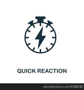 Quick Reaction vector icon illustration. Creative sign from gamification icons collection. Filled flat Quick Reaction icon for computer and mobile. Symbol, logo vector graphics.. Quick Reaction vector icon symbol. Creative sign from gamification icons collection. Filled flat Quick Reaction icon for computer and mobile