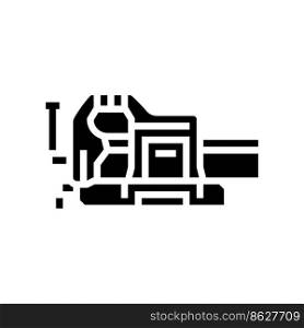 quick release vice glyph icon vector. quick release vice sign. isolated symbol illustration. quick release vice glyph icon vector illustration