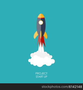 Quick Start Up Flat Concept Vector Illustration. EPS10