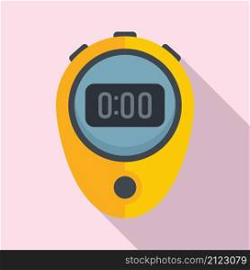 Quick stopwatch icon flat vector. Stop watch. Clock timer. Quick stopwatch icon flat vector. Stop watch