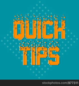 Quick tip Flat vector illustration design