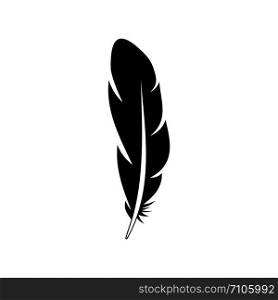 Quill feather icon. Simple illustration of quill feather vector icon for web design isolated on white background. Quill feather icon, simple style