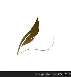 quill pen icon.classic stationery illustration