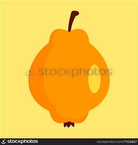 Quince icon. Flat illustration of quince vector icon for web design. Quince icon, flat style